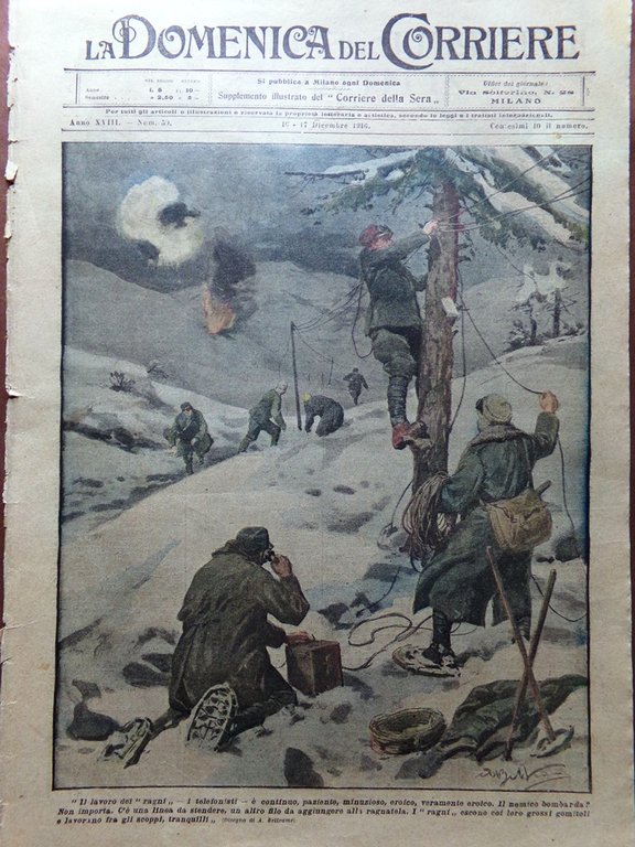 La Domenica del Corriere 10 Dicembre 1916 WW1 Corazzate Inglesi …