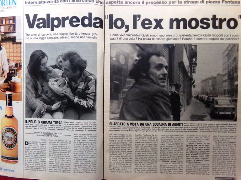 La Domenica del Corriere 10 Febbraio 1974 Chaplin Carceri Valpreda …