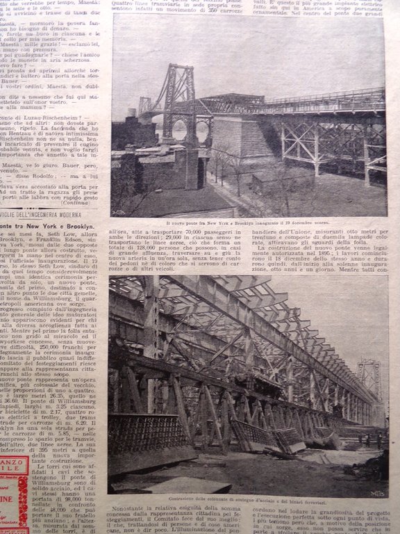 La Domenica del Corriere 10 Gennaio 1904 Zanardelli Ponte di …