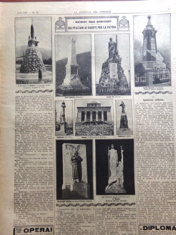 La Domenica del Corriere 10 Giugno 1923 Radio Circuito Tortona …