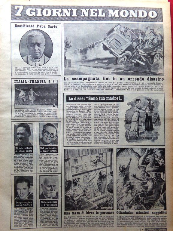 La Domenica del Corriere 10 Giugno 1951 Valli Lualdi Bellentani …
