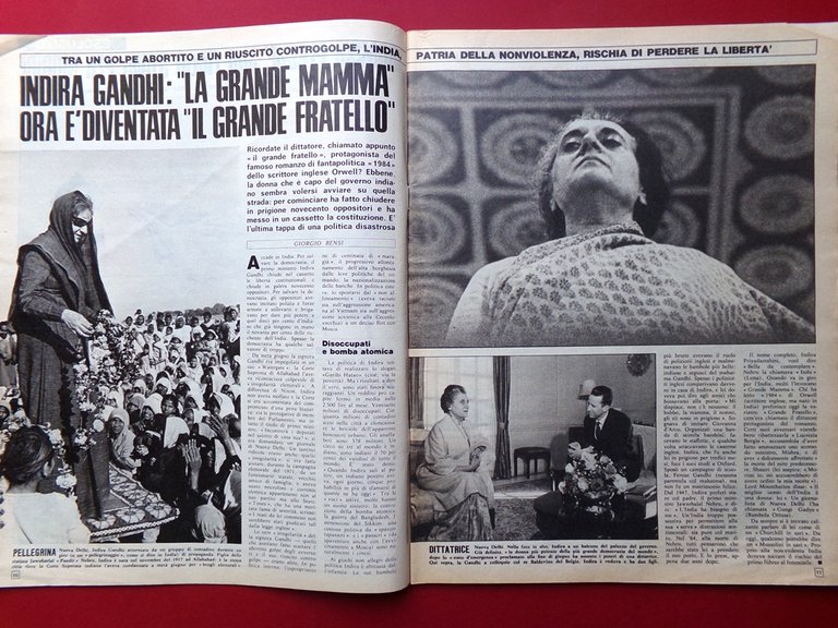 La Domenica del Corriere 10 Luglio 1975 Gandhi Gheddafi Benetton …