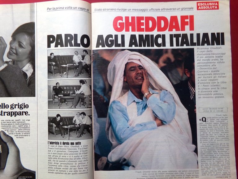 La Domenica del Corriere 10 Luglio 1975 Gandhi Gheddafi Benetton …