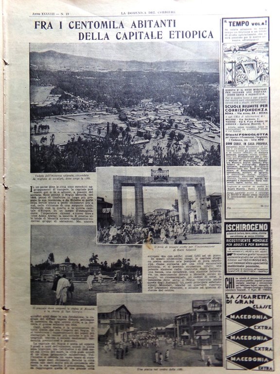 La Domenica del Corriere 10 Maggio 1936 Addis Abeba Lorenzo …