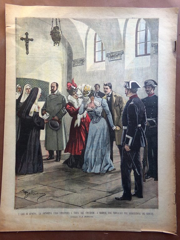 La Domenica del Corriere 10 Marzo 1901 Incendio Teatro Castagnola …