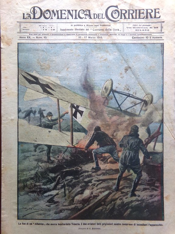 La Domenica del Corriere 10 Marzo 1918 WW1 Bombe Padova … | Immagine Gallery 1