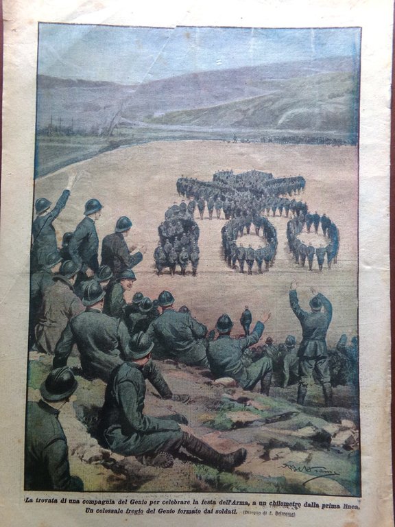 La Domenica del Corriere 10 Marzo 1918 WW1 Bombe Padova …