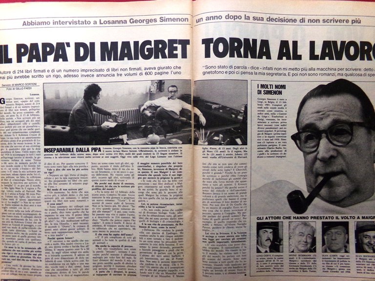 La Domenica del Corriere 10 Marzo 1974 Agostini Monzon Simenon …