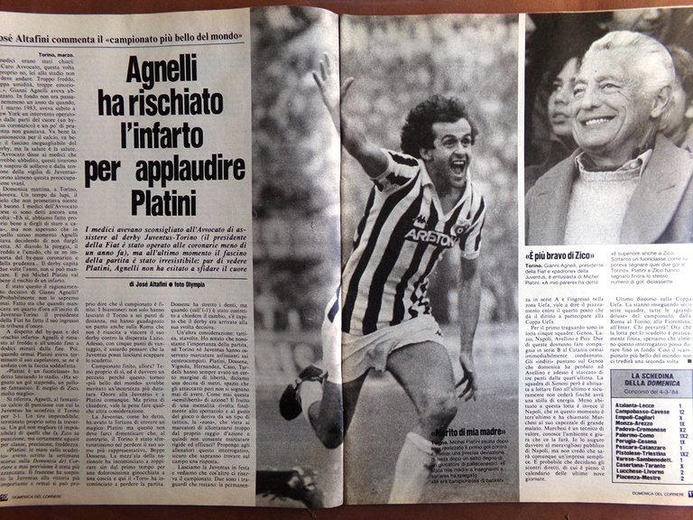 La Domenica del Corriere 10 Marzo 1984 Platini David Vetter …