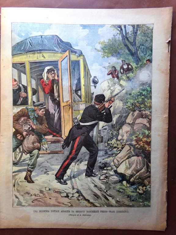 La Domenica del Corriere 10 Novembre 1901 Esecuzione Czolgosz Cervara …