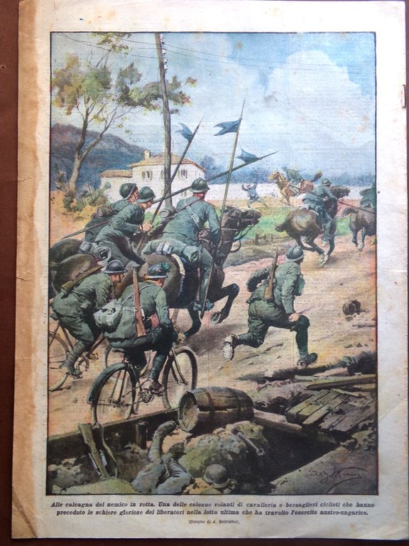 La Domenica del Corriere 10 Novembre 1918 WW1 Vittoria Italiana …