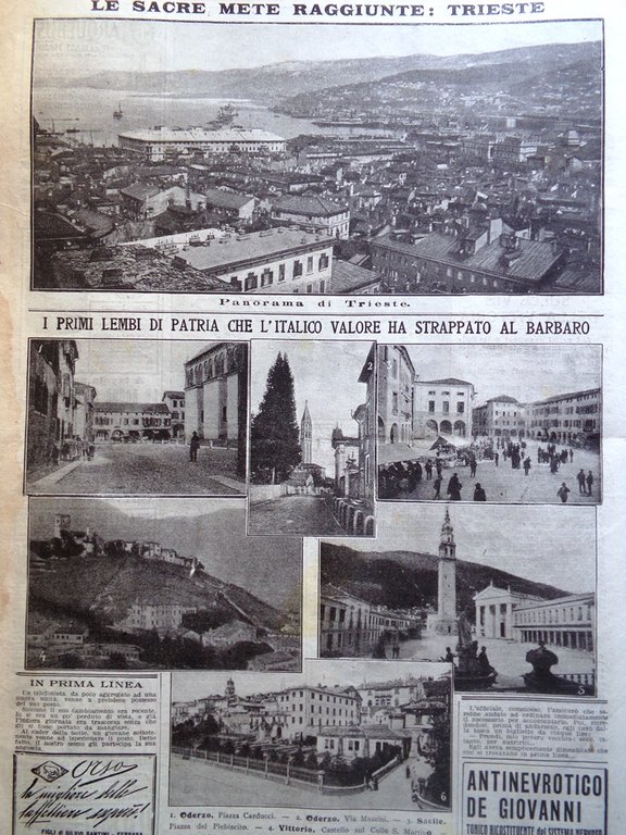 La Domenica del Corriere 10 Novembre 1918 WW1 Vittoria Italiana …