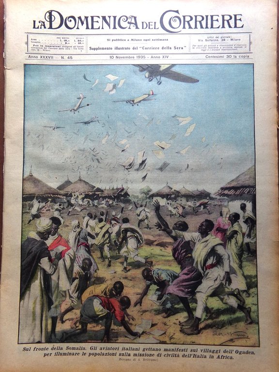 La Domenica del Corriere 10 Novembre 1935 Africa Orientale Cinema … | Immagine Gallery 1