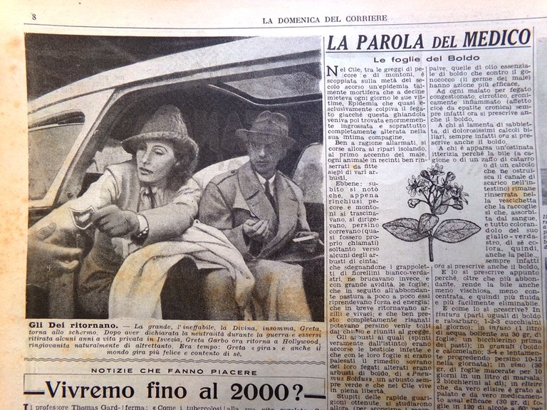 La Domenica del Corriere 10 Novembre 1946 Novak Garbo Alchimisti …