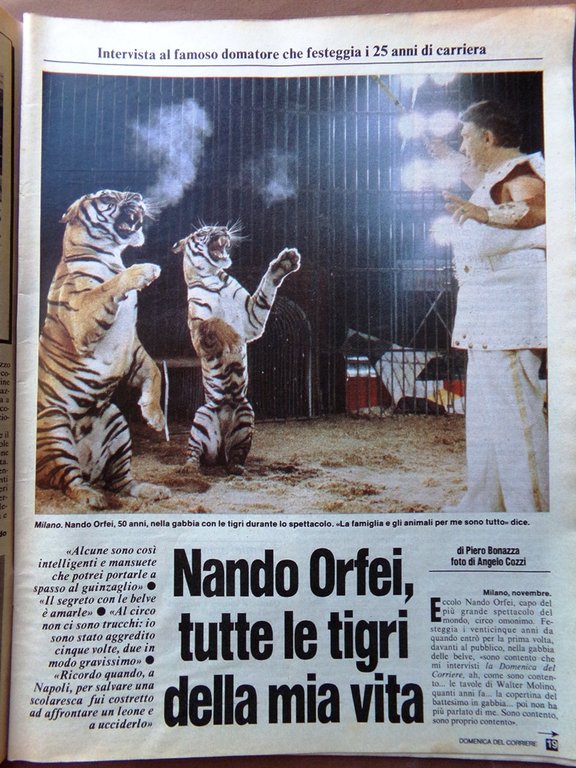 La Domenica del Corriere 10 Novembre 1984 Orfei Padre Pio …