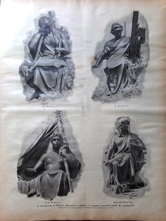La Domenica del Corriere 10 Settembre 1899 Monumento Vittorio Emanuele …