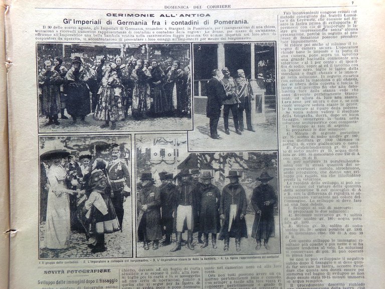 La Domenica del Corriere 10 Settembre 1911 Pomerania Fiera Lipsia …