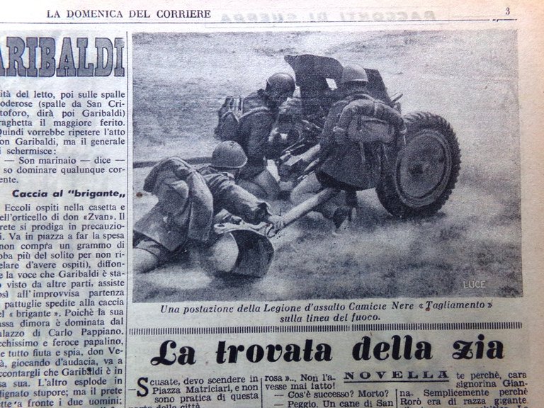 La Domenica del Corriere 10 Settembre 1944 WW2 Campo India …