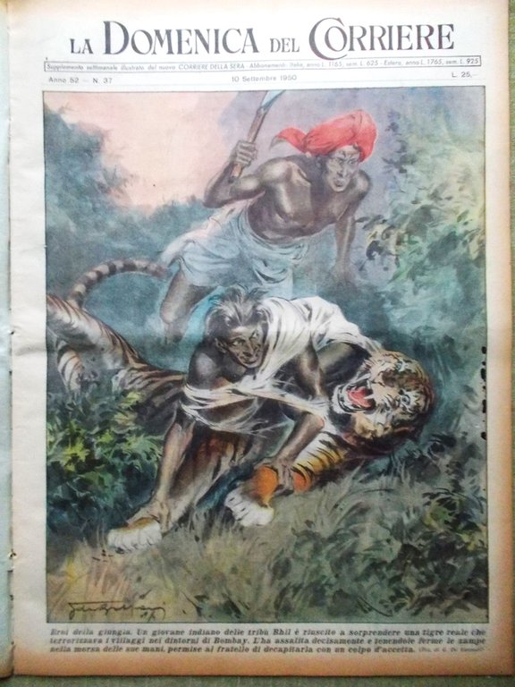 La Domenica del Corriere 10 Settembre 1950 Orllie Farina Arras … | Immagine Gallery 1