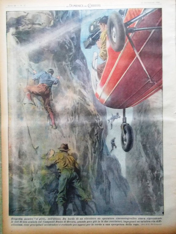 La Domenica del Corriere 10 Settembre 1950 Orllie Farina Arras …