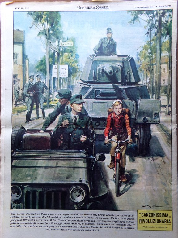 La Domenica del Corriere 10 Settembre 1961 Tragedia Monte Bianco …