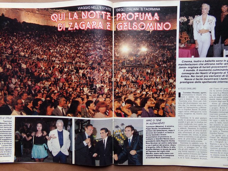 La Domenica del Corriere 11 Agosto 1988 Oxa Gancia Taormina …