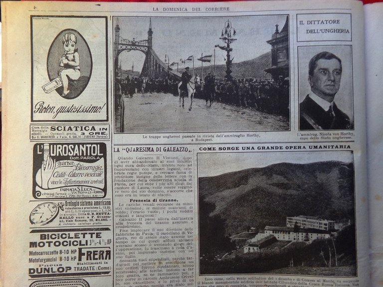 La Domenica del Corriere 11 Aprile 1920 Girardengo Miklos Horthy …