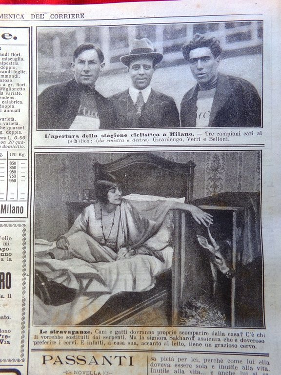 La Domenica del Corriere 11 Aprile 1920 Girardengo Miklos Horthy …