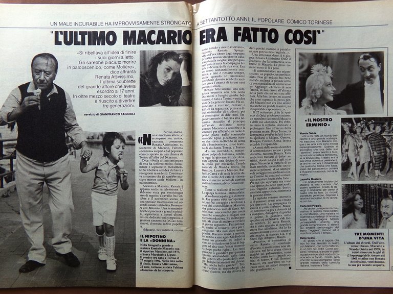 La Domenica del Corriere 11 Aprile 1980 Milan Macario Berlusconi …