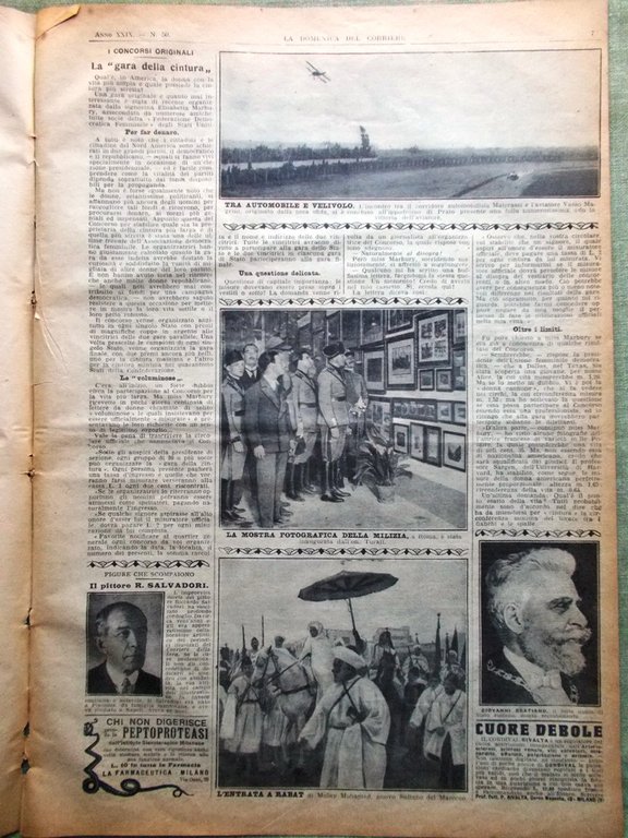 La Domenica del Corriere 11 Dicembre 1927 Valentino Salvadori Foscolo …