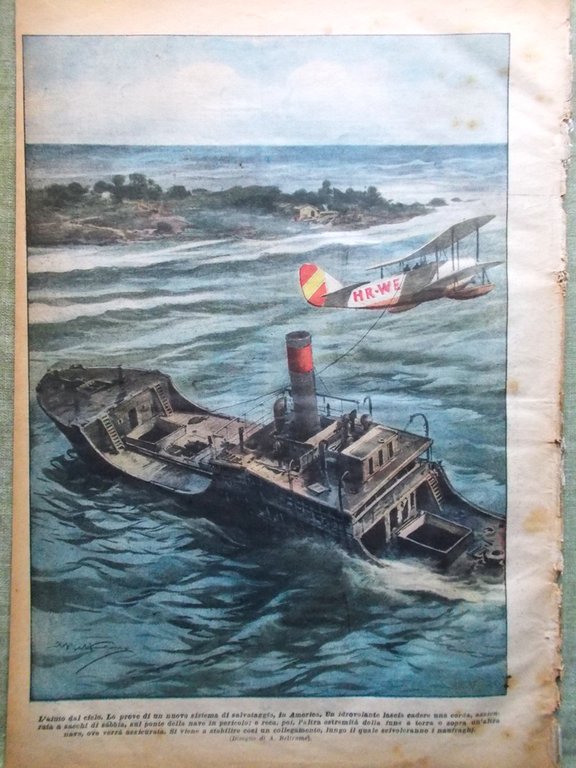 La Domenica del Corriere 11 Dicembre 1927 Valentino Salvadori Foscolo …