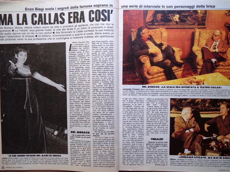 La Domenica del Corriere 11 Dicembre 1982 Callas E.T. Duk …