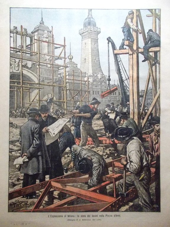 La Domenica del Corriere 11 Febbraio 1906 Fantasma Richet Sahara …