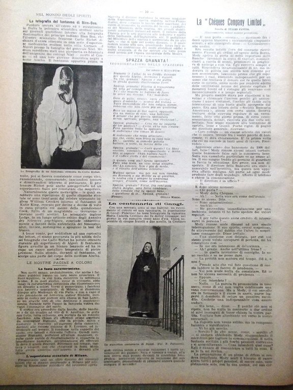 La Domenica del Corriere 11 Febbraio 1906 Fantasma Richet Sahara …