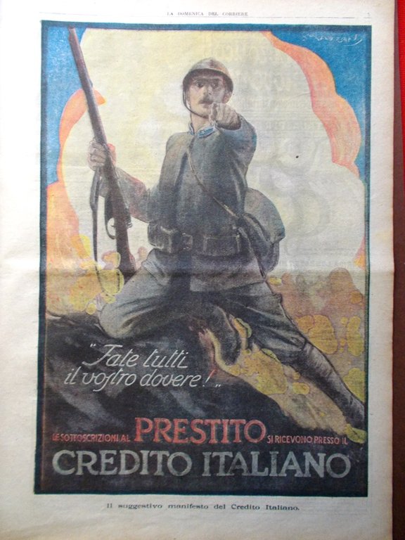 La Domenica del Corriere 11 Febbraio 1917 WW1 Salonicco Wilson …