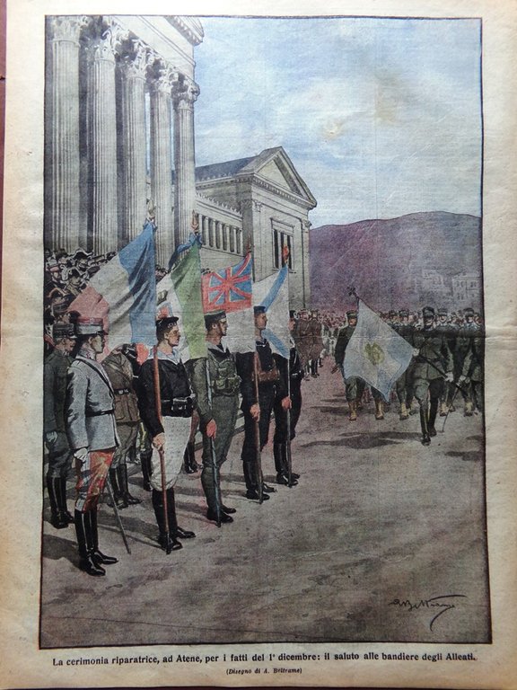 La Domenica del Corriere 11 Febbraio 1917 WW1 Salonicco Wilson …