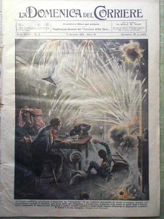 La Domenica del Corriere 11 Gennaio 1931 Amore Ande Figli … | Immagine Gallery 1