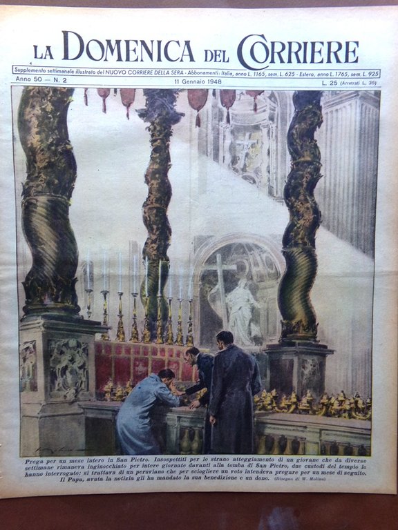 La Domenica del Corriere 11 Gennaio 1948 Treno Amicizia Joan …