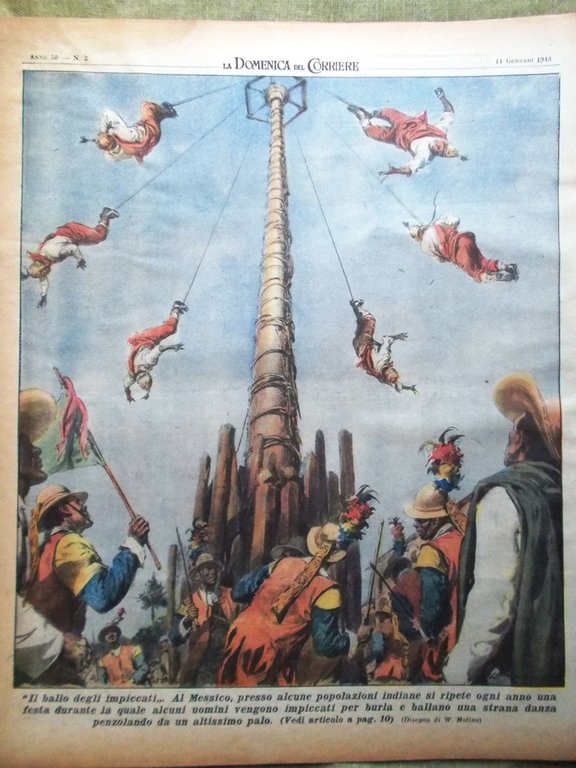 La Domenica del Corriere 11 Gennaio 1948 Treno Amicizia Joan …