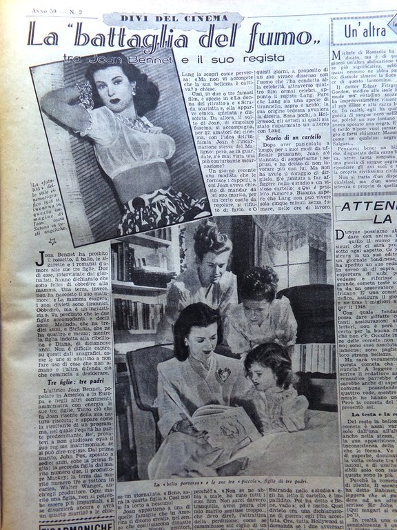 La Domenica del Corriere 11 Gennaio 1948 Treno Amicizia Joan …