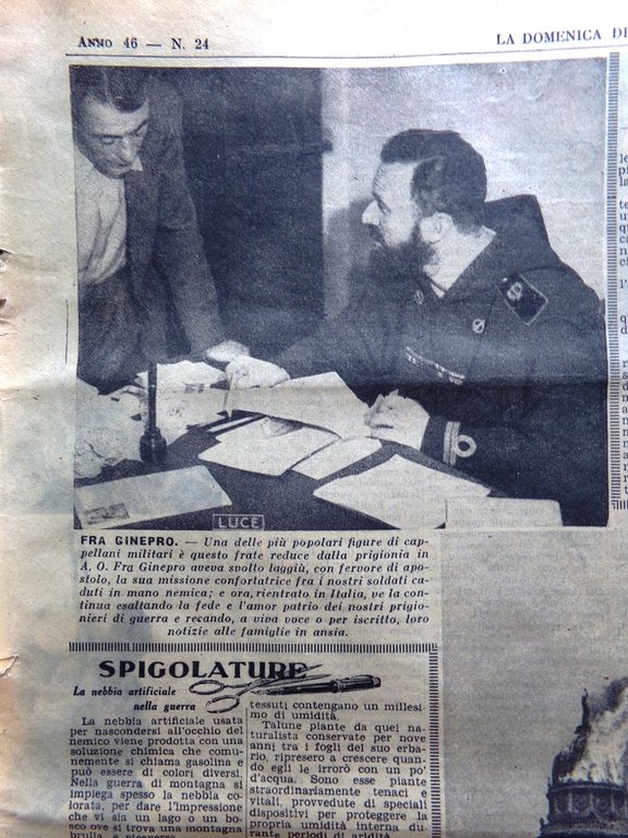 La Domenica del Corriere 11 Giugno 1944 WW2 Fuhrer Roma …