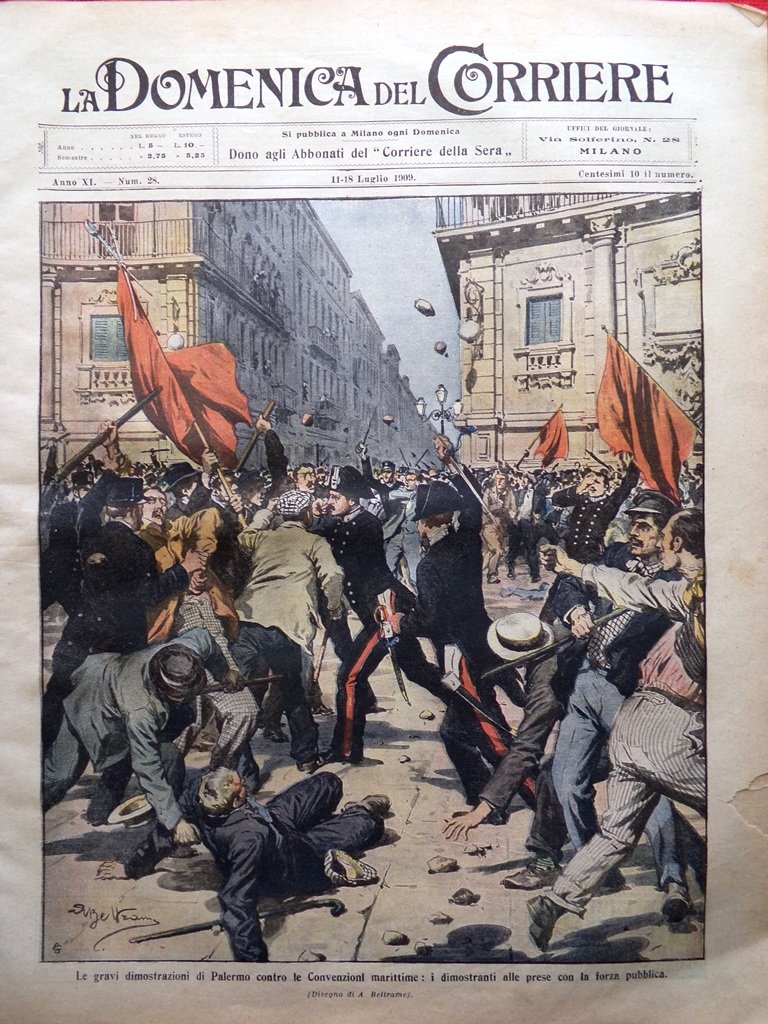 La Domenica del Corriere 11 Luglio 1909 Homo Mousteriensis Burgwald …