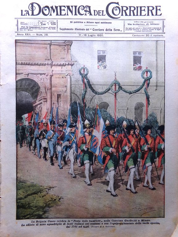 La Domenica del Corriere 11 Luglio 1920 Brigata Cuneo Equatore … | Immagine Gallery 1
