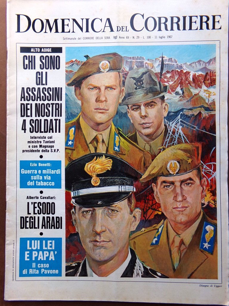 La Domenica del Corriere 11 Luglio 1967 Don Milani Mansfield …