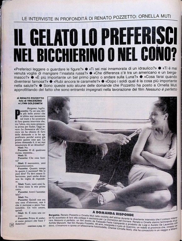 La Domenica del Corriere 11 Luglio 1981 Ornella Muti Pozzetto …