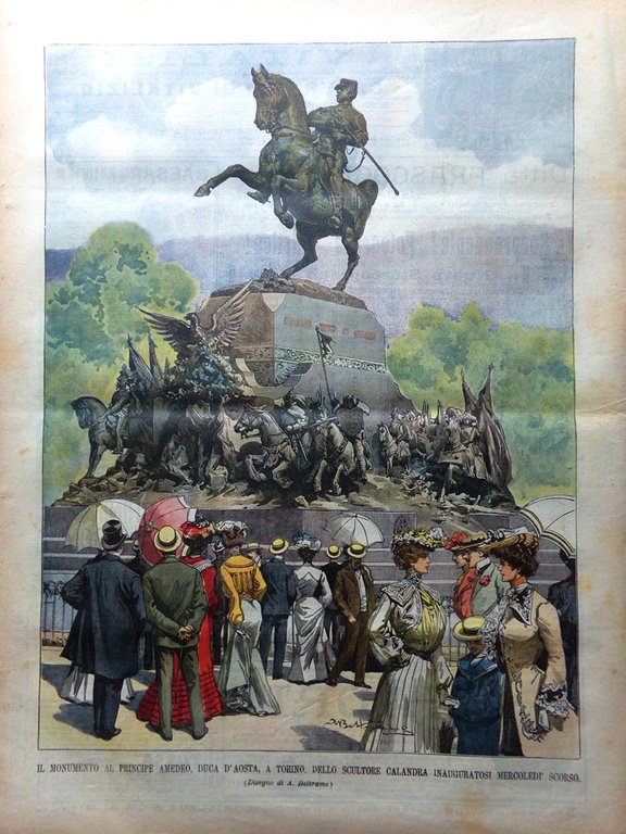 La Domenica del Corriere 11 Maggio 1902 Feste di Torino …