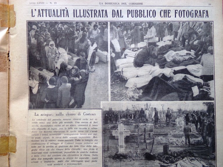 La Domenica del Corriere 11 Maggio 1930 Rivolta India Sciagura …