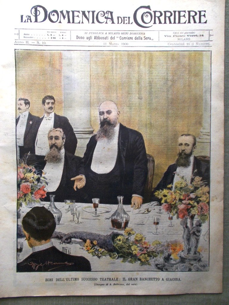 La Domenica del Corriere 11 Marzo 1900 Giacosa Carnevale di …