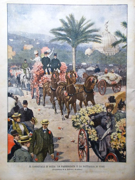 La Domenica del Corriere 11 Marzo 1900 Giacosa Carnevale di …