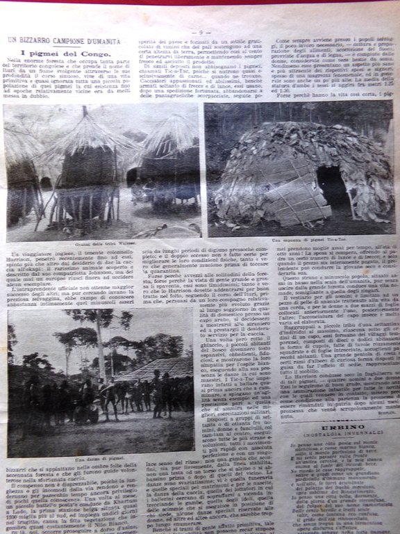 La Domenica del Corriere 11 Marzo 1906 Marocco Pigmei Ruwenzori …